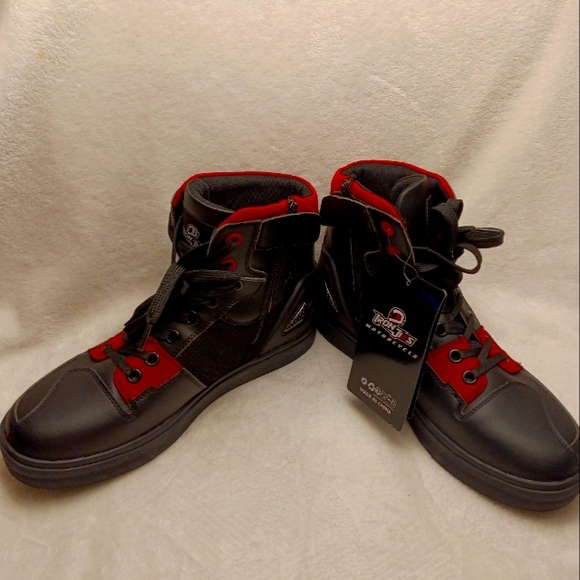 NWT Iron Jais Rubber Sole Protective Motorcycle Shoes Sz 9.5 - Picture 3 of 9